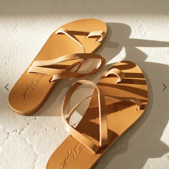 NEW Carly Jean Los Angeles Women's Rhodes Sandals Size 8 Leather Made In Greece - Picture 8 of 8